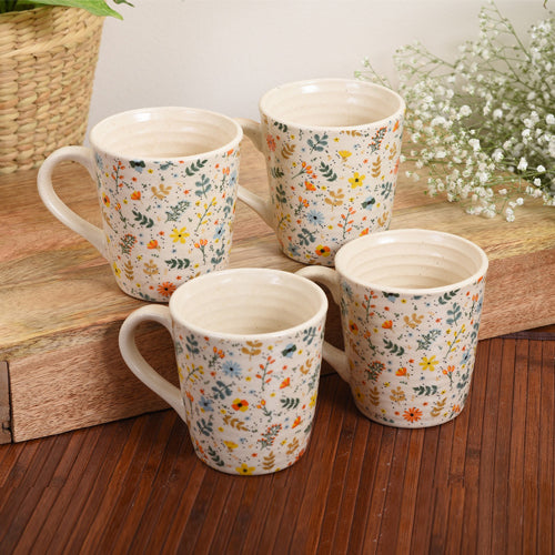 The reign of colours handcrafted coffee/milk mugs - set of 4