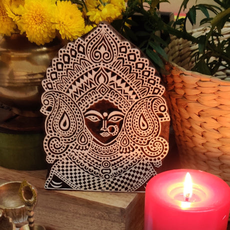 "Aarya" Hand carved Wood Block/stamp/Decor Accent